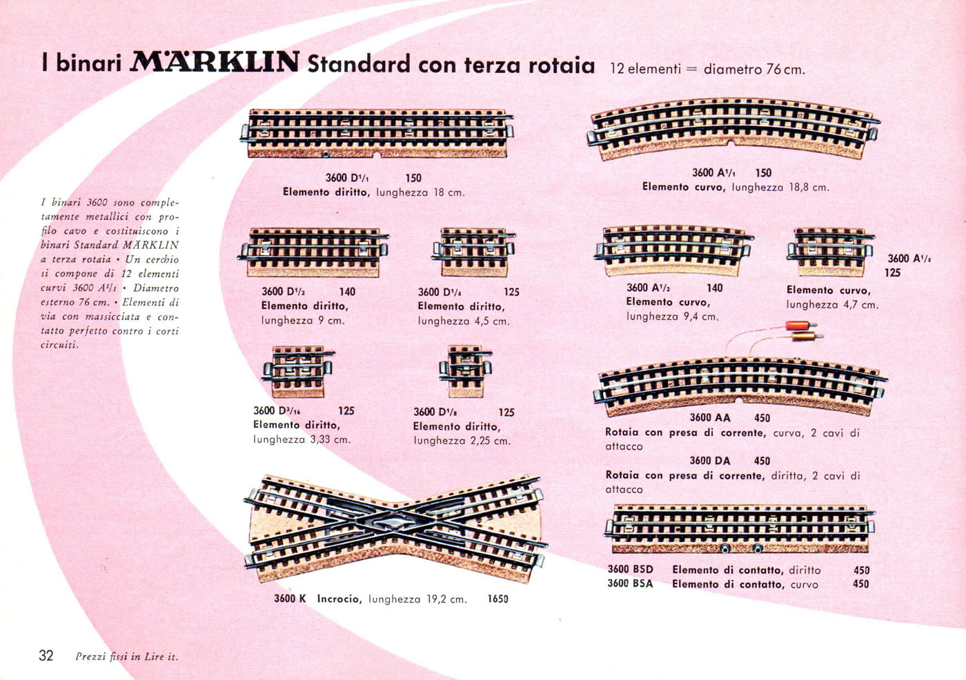 Märklin Quaderno C-piani di binario 35 pagine diversi piani di binario numero di pezzi dei binari 