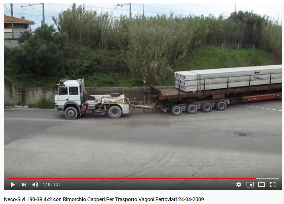 Carrello per trasporto stradale di vagoni ferroviari – Culemeyer Capperi-vid